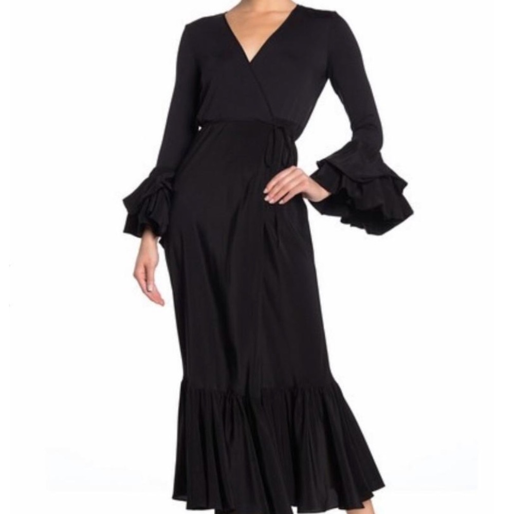 Diane Von Furstenberg Puff Sleeve Silk Wrap Dress